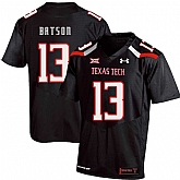 Texas Tech Red Raiders 13 Cameron Batson Black College Football Jersey Dzhi,baseball caps,new era cap wholesale,wholesale hats